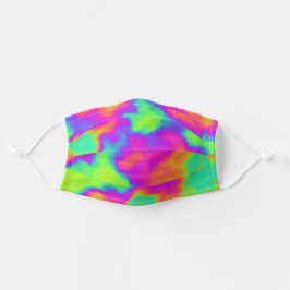 Heldere Neon Kleuren Tie Dye Stoffen Mondkapje