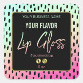 Heldere Neon Lip Gloss Labels (Voorkant)