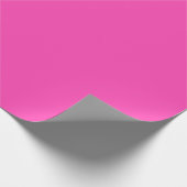 Heldere neon roze levendige effen kleur cadeaupapier (Hoek)