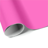 Heldere neon roze levendige effen kleur cadeaupapier (Rol Hoek)