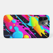 Heldere Neon Splashes in Abstracte kunst Case-Mate iPhone Case (Achterkant (horizontaal))