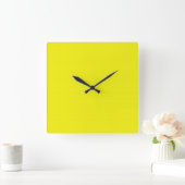 Heldere Neon Yellow Clock Vierkante Klok (Huis)