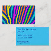 Heldere neon zebra strepen aandacht visitekaartjes (Voorkant / Achterkant)
