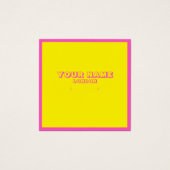 Heldere neonkleuren, oorhouder, beeldschermkaart. vierkante visitekaartjes (Voorkant)