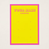 Heldere neonroze en gele oorbel display kaart (Voorkant)