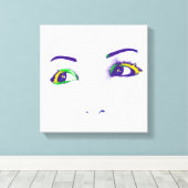 Heldere ogen canvas afdruk (Insitu (Houten vloer))