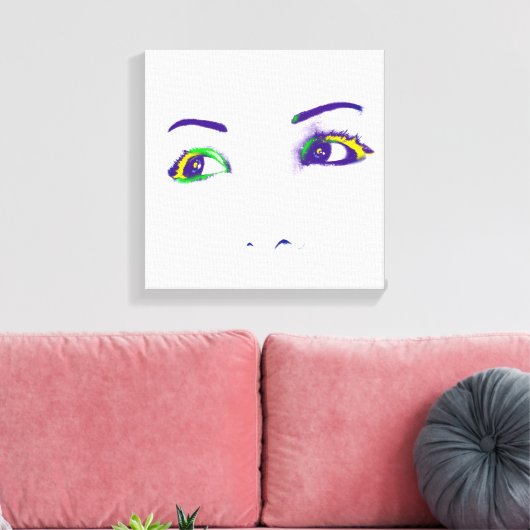 Heldere ogen canvas afdruk (Insitu (Woonkamer))