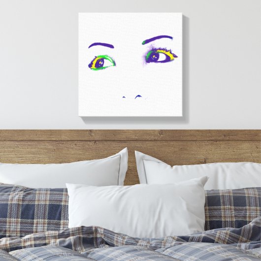 Heldere ogen canvas afdruk (Insitu (Slaapkamer))