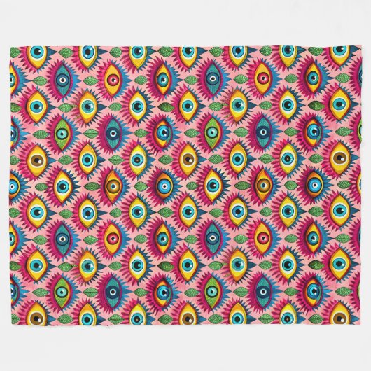 Heldere ogen fleece deken (Voorkant (Horizontaal))