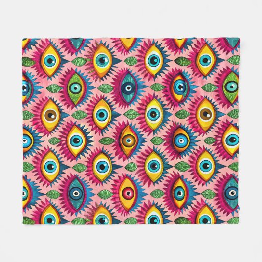 Heldere ogen fleece deken (Voorkant (Horizontaal))