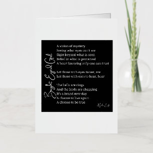 Heldere Ogige Meisje Inspirerende Gedicht  Folie Wenskaart