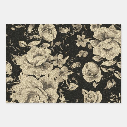 Heldere  oliebloemen op zwart inpakpapier vel (Voorkant 2)