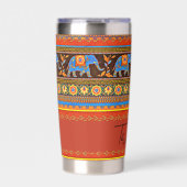 Heldere olifanten gepersonaliseerd geïsoleerde drinkbeker (Voorkant)