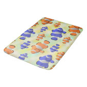 Heldere onderwater oceaan 3D blauw sinaasappel clo Badmat (Gekanteld)