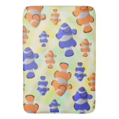 Heldere onderwater oceaan 3D blauw sinaasappel clo Badmat (Voorkant Verticaal)