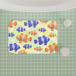 Heldere onderwater oceaan 3D blauw sinaasappel clo Badmat