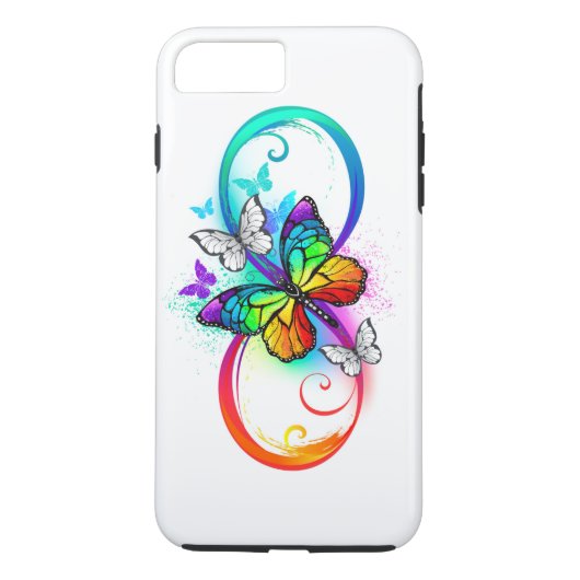Heldere oneindigheid met regenboog vlinder Case-Mate iPhone case (Achterkant)