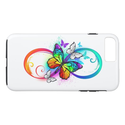 Heldere oneindigheid met regenboog vlinder Case-Mate iPhone case (Achterkant (Horizontaal))