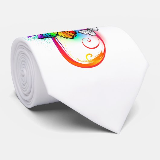 Heldere oneindigheid met regenboog vlinder stropdas (Opgerold)