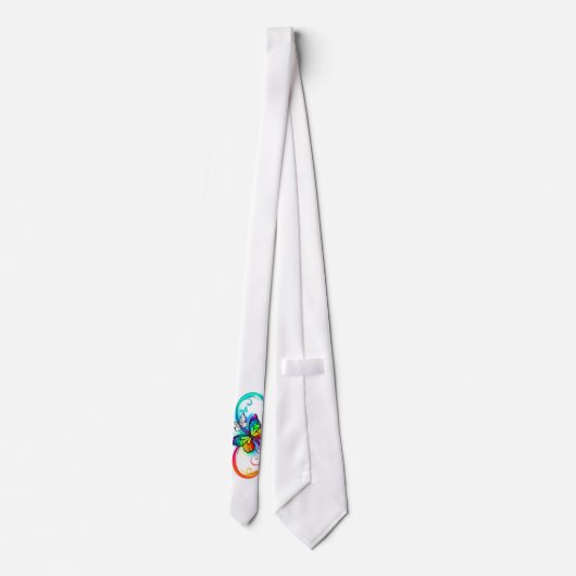 Heldere oneindigheid met regenboog vlinder stropdas (Achterkant)