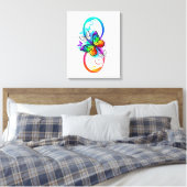 Heldere oneindigheid met regenboogvlinder canvas afdruk (Insitu (Slaapkamer))