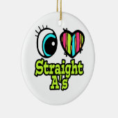 Heldere Oog Hart Ik Hou Rechtdoor Als Keramisch Ornament (Rechts)
