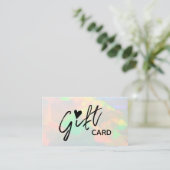 heldere opal cadeaubonkaart visitekaartje (Staand voorkant)