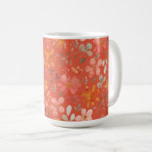 Heldere Oranje Bloemen Moederdag Koffiemok (Voorkant rechts)