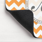 Heldere Oranje Chevrons - aangepaste tekst Muismat (Hoek)