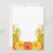 Heldere Oranje Daisy Baby Boy Paganing Ceremony Kaart (Achterkant)