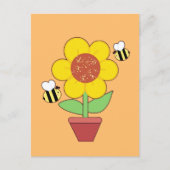 Heldere Oranje en gele zonnebloem Briefkaart (Voorkant)