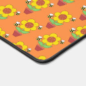 Heldere Oranje en gele zonnebloem Bureaumat (Hoek)