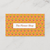 Heldere Oranje en gele zonnebloem Visitekaartje (Voorkant)