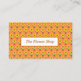 Heldere Oranje en gele zonnebloem Visitekaartje