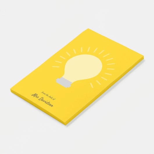 Heldere Oranje lamp voor docenten Post-it® Notes (Schuin)