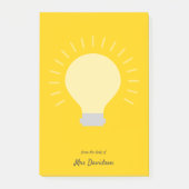 Heldere Oranje lamp voor docenten Post-it® Notes (Voorkant)