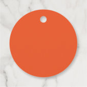 Heldere Oranje minimalistische solide achtergrond Bedankjes Labels (Achterkant)