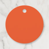 Heldere Oranje minimalistische solide achtergrond Bedankjes Labels (Voorkant)