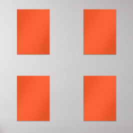 Heldere Oranje minimalistische solide achtergrond Muurkunst Sets