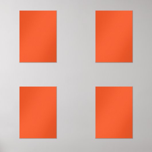 Heldere Oranje minimalistische solide achtergrond Muurkunst Sets (Voorkant)