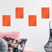 Heldere Oranje minimalistische solide achtergrond Muurkunst Sets (Woonkamer)