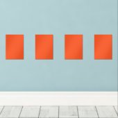 Heldere Oranje minimalistische solide achtergrond Muurkunst Sets (Houten vloer)