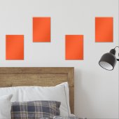 Heldere Oranje minimalistische solide achtergrond Muurkunst Sets (Slaapkamer)