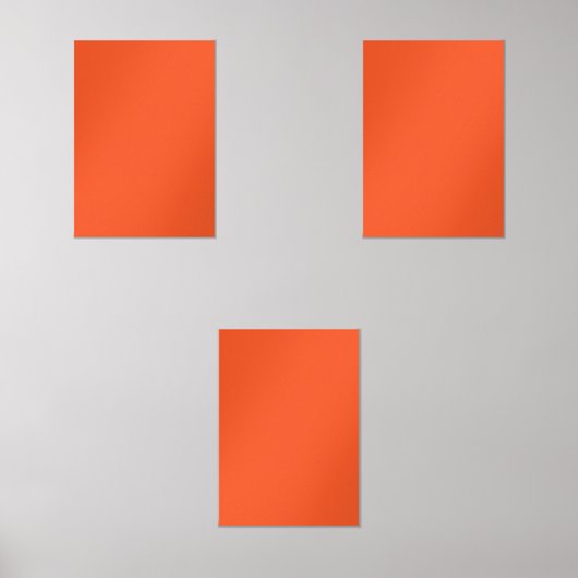 Heldere Oranje minimalistische solide achtergrond Muurkunst Sets (Voorkant)