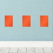 Heldere Oranje minimalistische solide achtergrond Muurkunst Sets (Houten vloer)