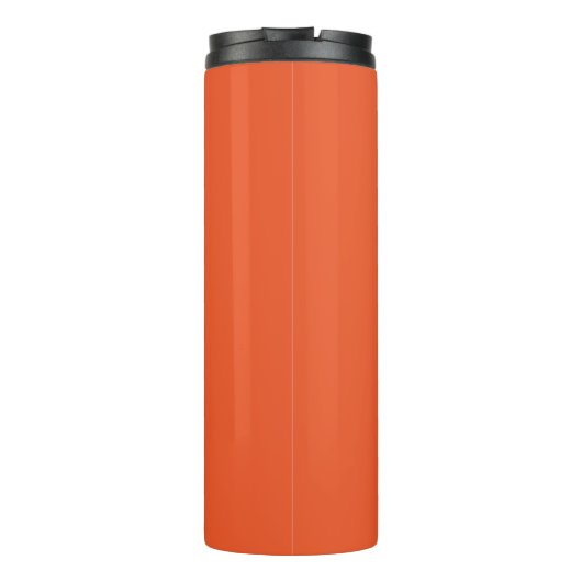 Heldere Oranje minimalistische solide achtergrond Thermosbeker (Achterkant)
