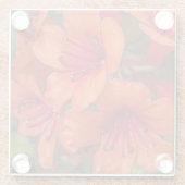 Heldere Oranje Rhododendron Blooms Bloemen Glazen Onderzetter (Achterkant)