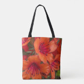 Heldere Oranje Rhododendron Blooms Bloemen Tote Bag (Achterkant)