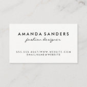 Heldere Oranje rood | puntpatroon | Monogram Visitekaartje (Achterkant)