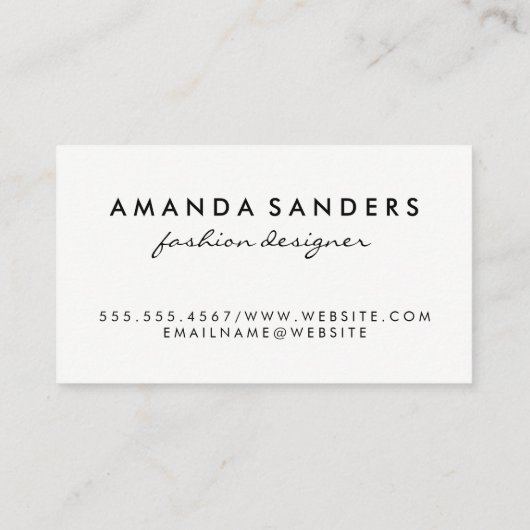 Heldere Oranje rood | puntpatroon | Monogram Visitekaartje (Achterkant)